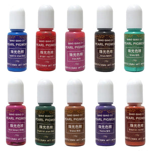 10 Colors Oil-based Pearl Pigment