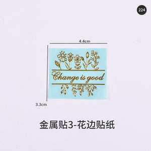 English Hanging Metal Sticker Accessories