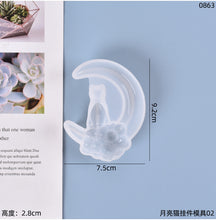 Load image into Gallery viewer, Starry Sky Moon Cloud Cat Pendant Mold
