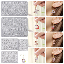 Load image into Gallery viewer, 26 English Alphabet and Number Symbols Love Earrings Mold
