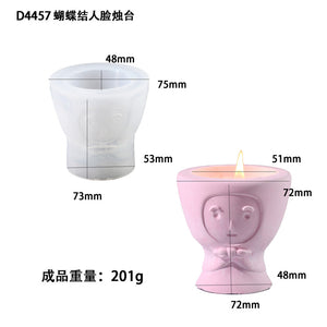 Butterfly Knot Face Candle Holder Mold