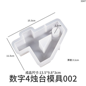 Geometry 1234 Digital Candle Holder Mold