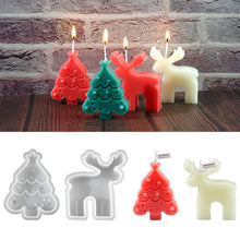 Load image into Gallery viewer, Christmas Series Tree Elk Candle Silicone Mold
