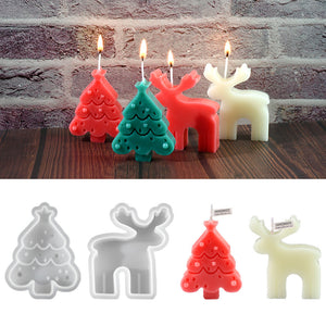 Christmas Series Tree Elk Candle Silicone Mold