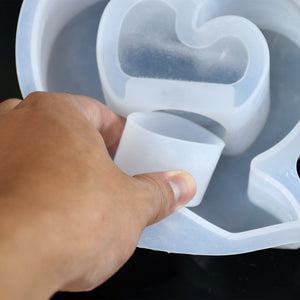 3D Love Candle Holder Silicone Mold