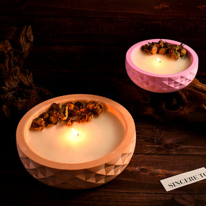 Diamond Pattern Storage Bowl Candle Silicone Mold