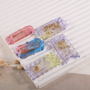 Elliptical Lace Love Flowing Sand Pendant Keychain Mold