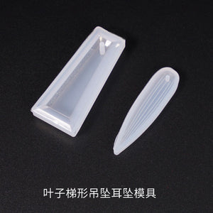 Leaf Trapezoidal Pendant Earrings Silicone Mold