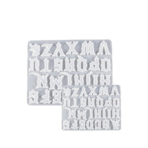 Gothic English 26 Letter Pendant Mold