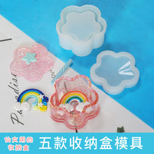 Load image into Gallery viewer, Circular Heart-shaped Square Plum Blossom Storage Box Mold
