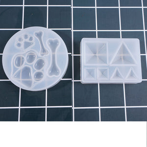 Bear Palm Bone Triangle Square Ear Studs Silicone Mold