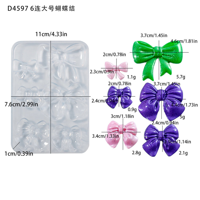 Bow Hair Clip Resin Accessories Silicone Mold