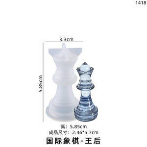 International Chess Pieces and Chessboard Mold