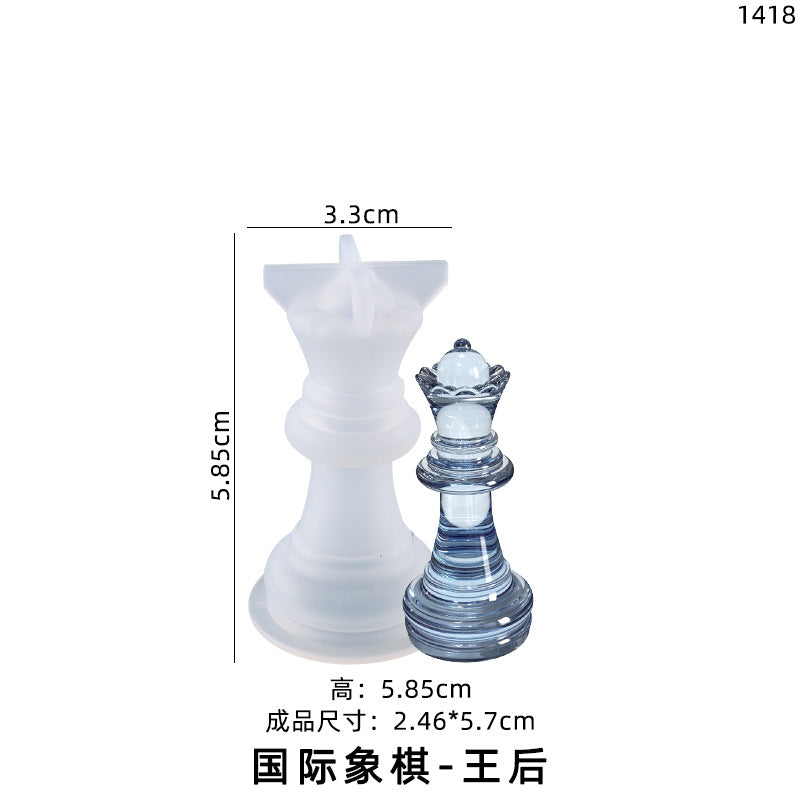 International Chess Pieces and Chessboard Mold