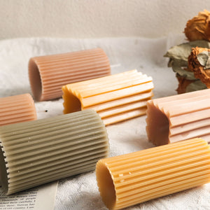 Cylindrical Striped Candle Mold