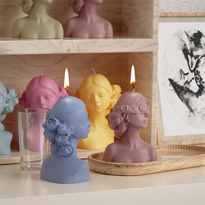 Rose Blindfolded Girl Candle Mold