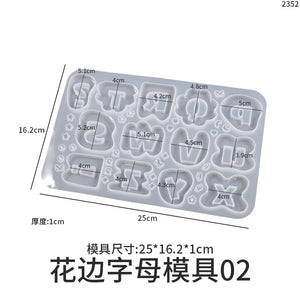 Letter Symbol Flowing Sand Silicone Mold