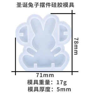 Christmas Rabbit Silicone Mold