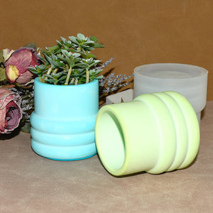 Circle Cylindrical Storage Flower Pot Mold