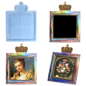 Crown European Relief Photo Frame Mold