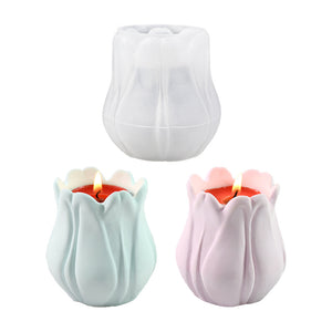 Tulip Crown Candle Cup Silicone Mold