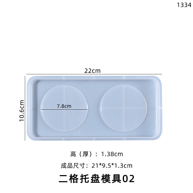 Two Grid Coaster Silicone Mold