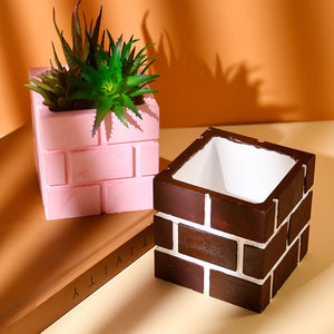 Square Brick Flower Pot Storage Box Mold