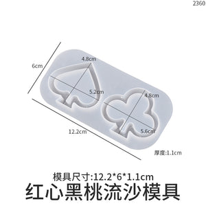 3 Pcs Flowing Sand Pendant Silicone Mold