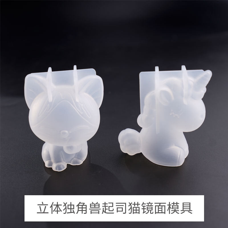 3D Large Unicorn Cheese Cat Mold