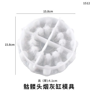 Skeleton Head Ashtray Mold