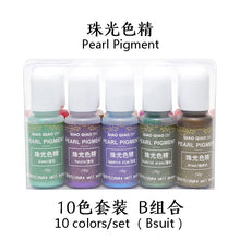 Load image into Gallery viewer, 10 Colors Oil-based Pearl Pigment
