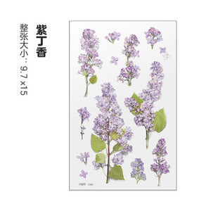 Dried Flower Stickers Material