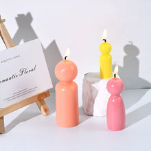 Load image into Gallery viewer, Cylindrical Figurine Ornament Candle Silicone Mold

