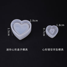 Load image into Gallery viewer, Heart shaped Box Hollow Pendant Bookmark Mold
