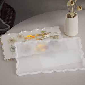 Irregular Lace Rectangular Tray Mold