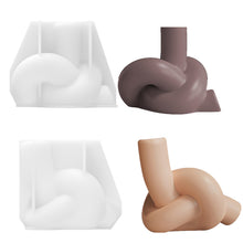 Load image into Gallery viewer, Simple European Knot Long Candlestick Silicone Mold
