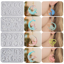 Load image into Gallery viewer, Moon Animal Earrings Mold
