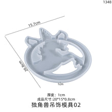 Load image into Gallery viewer, Unicorn Pendant Wind Chime Silicone Mold
