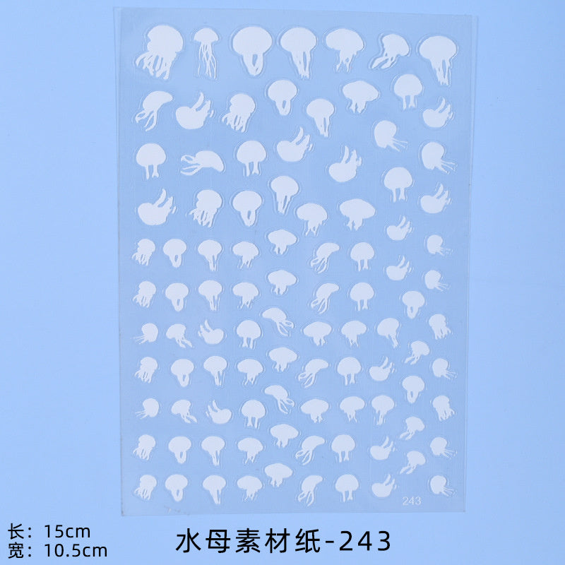 Multiple Flower Stickers Material