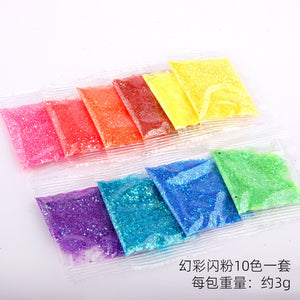 Iridescent Glitter Powder/Candy paper Set