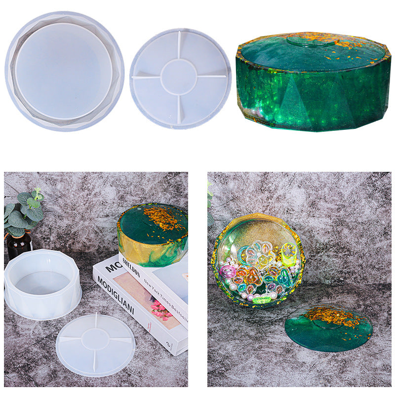 Diamond Round Storage Box Mold