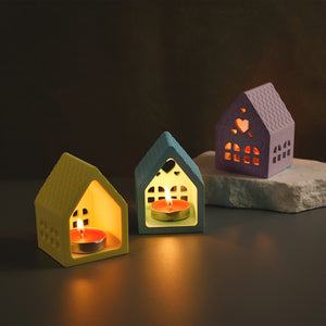 Love House Candle Holder Silicone Mold