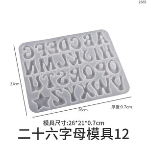 English Letters Earrings Pendant Mold