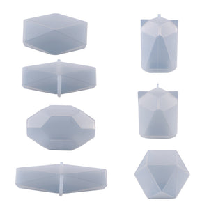 Multiple Diamond shaped Crystal Stone Blocks Silicone Mold