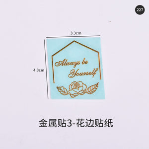 English Hanging Metal Sticker Accessories