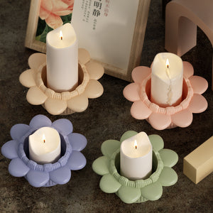 Flower Candle Holder Mold
