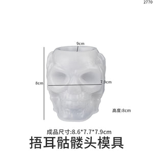 Halloween Skull Head Storage Box Mold