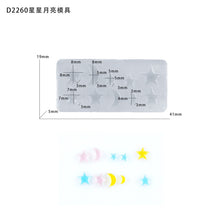 Load image into Gallery viewer, Mini Moon Star Patch Earrings Mold
