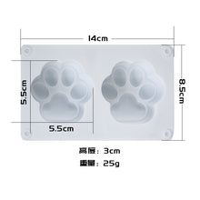 Load image into Gallery viewer, Cat Paw Silicone Pendant Mold
