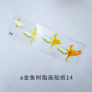 Goldfish Paintings Material Stickers